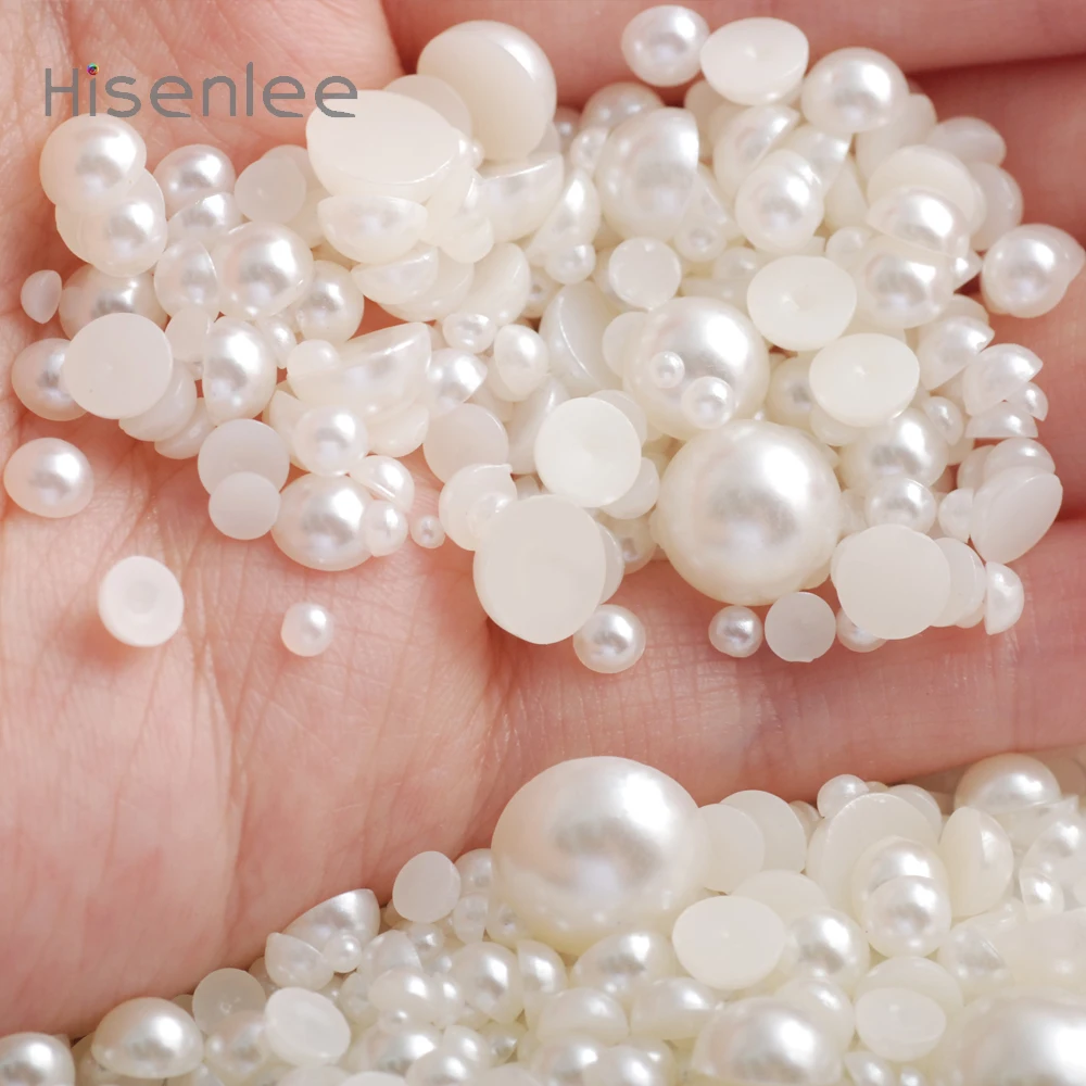 Hisenlee 1000pcs/bag Mix Sizes 2-12mm Beige/White ABS Half Round Imitation Pearl For Round Pearls Crafts DIY Scrapbook Beads
Hisenlee 1000pcs/bag Mix Sizes 2-12mm Beige/White ABS Half Round Imitation Pearl For Round Pearls Crafts DIY Scrapbook Beads