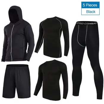 EU 4&5pcs/sets Men Sports Suit Basketball Football Training Exercise Suits Men Quick Dry Breathable Men Gym Workout Sport Suit
EU 4&5pcs/sets Men Sports Suit Basketball Football Training Exercise Suits Men Quick Dry Breathable Men Gym Workout Sport Suit