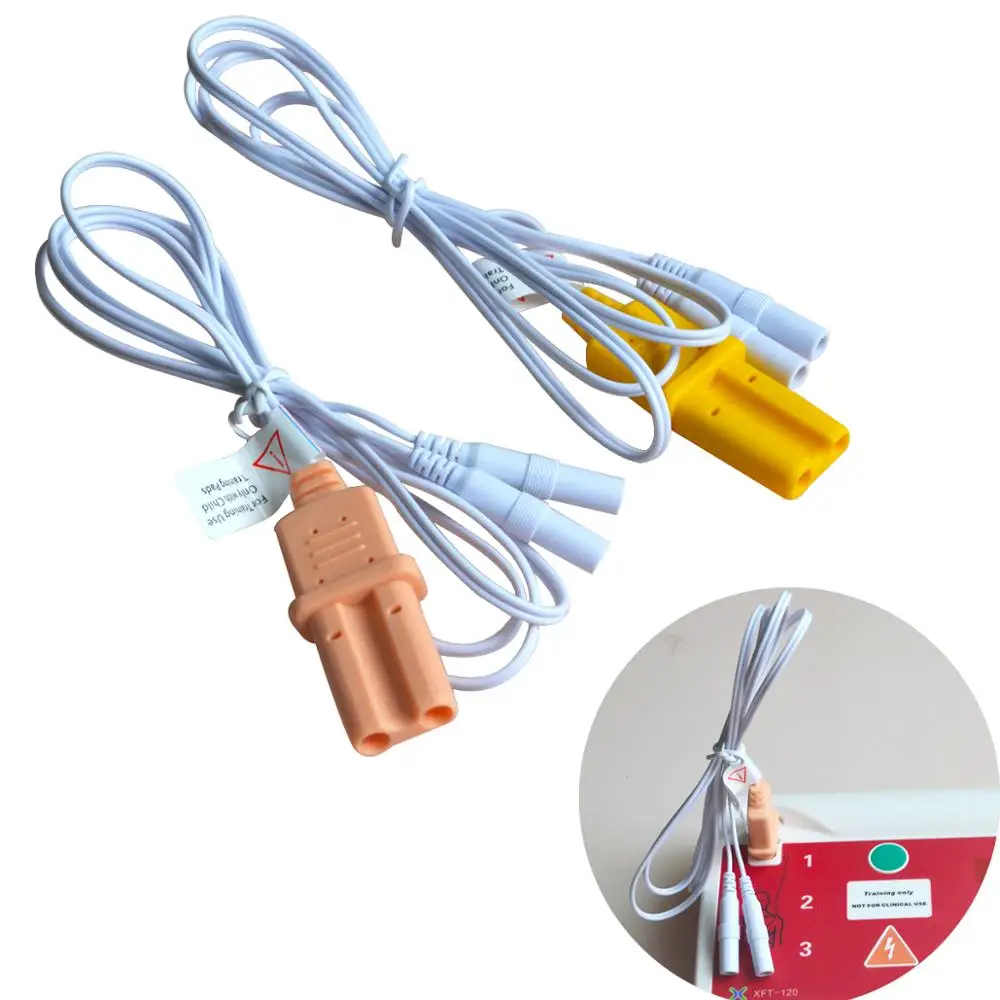 Replacement Electrode Lead Wire Cable Connect With XFT AED Trainer Training Patches Emergency Rescue Skill Teaching Supplies
Replacement Electrode Lead Wire Cable Connect With XFT AED Trainer Training Patches Emergency Rescue Skill Teaching Supplies