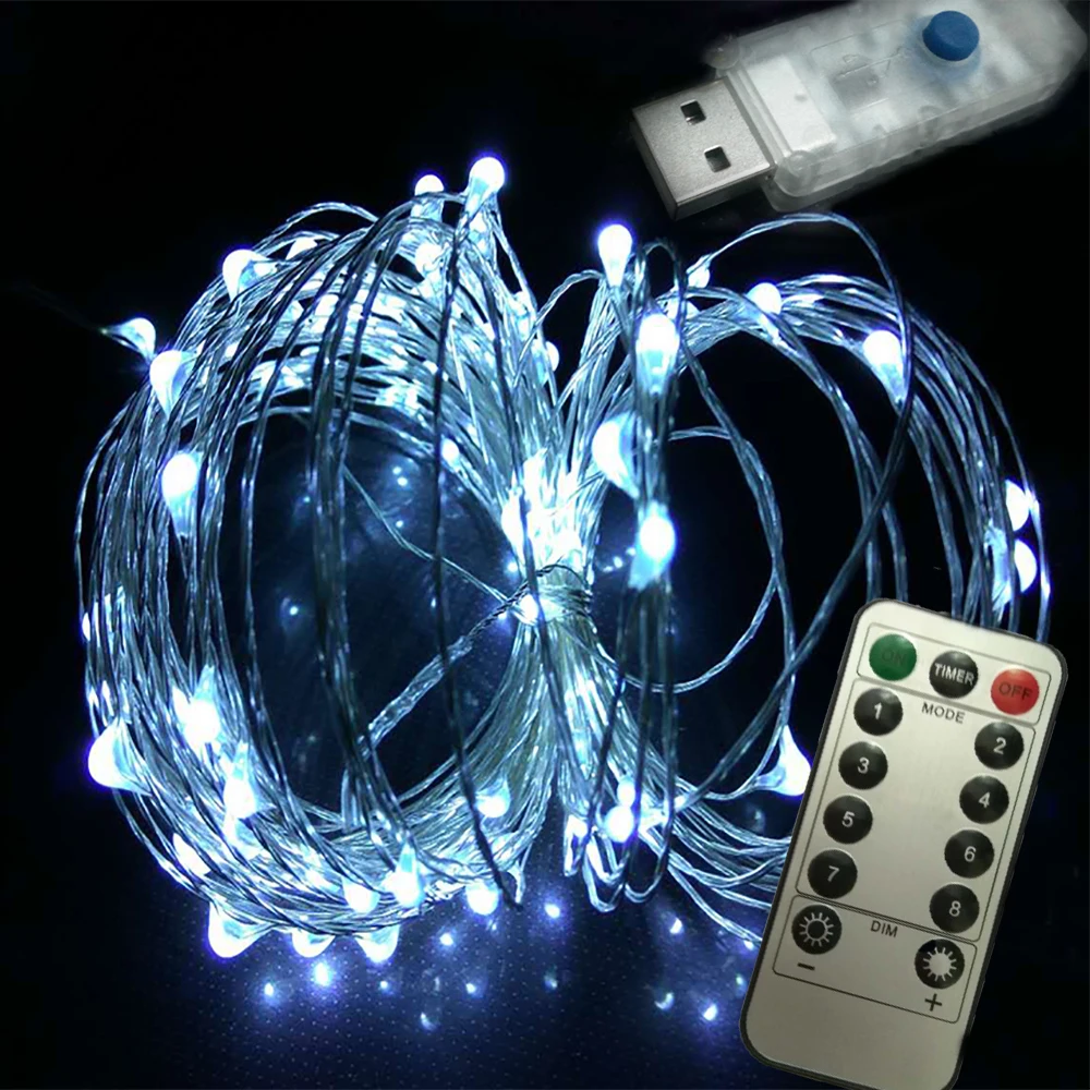 10M 100Leds USB Led String light 5V Waterproof Guirlande illuminated Boule 8 Modes Holiday Lighting For Christmas Wedding Decor
10M 100Leds USB Led String light 5V Waterproof Guirlande illuminated Boule 8 Modes Holiday Lighting For Christmas Wedding Decor