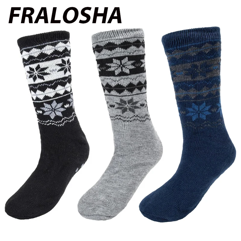 FRALOSHA 3 Pair Long Floor Socks Home Slipper Man's Winter Warm Fuzzy Anti-Skid Lined Indoor Floor Socks Christmas Socks WP59
FRALOSHA 3 Pair Long Floor Socks Home Slipper Man's Winter Warm Fuzzy Anti-Skid Lined Indoor Floor Socks Christmas Socks WP59