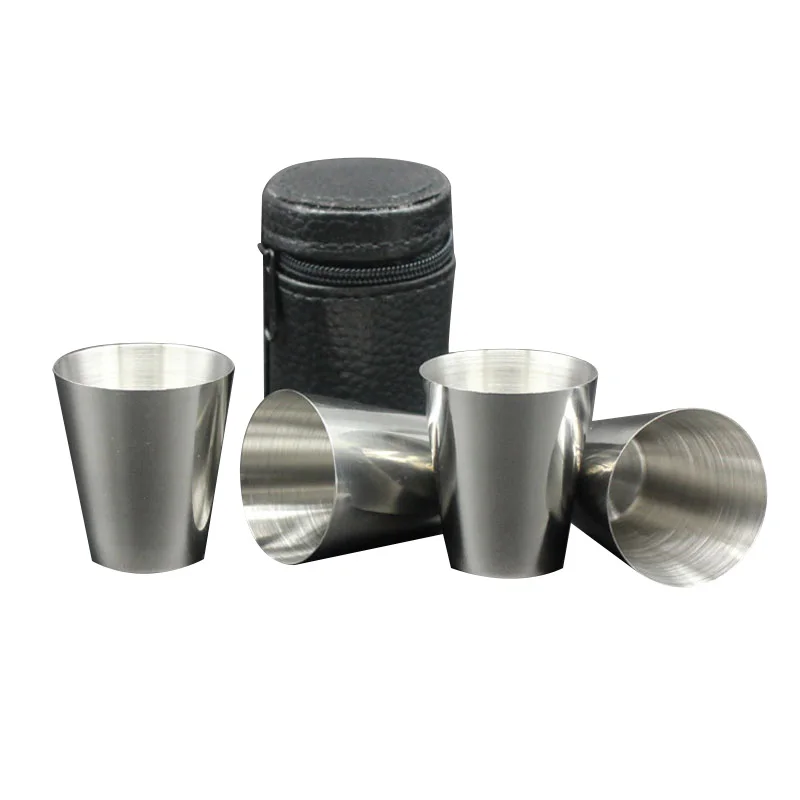 4Pcs/Set Stainless Steel Hip Flask with Leather Case Portable Mini 1 OZ Pocket Flask Set Liquor Whiskey Alcohol Cup Wedding Gift
4Pcs/Set Stainless Steel Hip Flask with Leather Case Portable Mini 1 OZ Pocket Flask Set Liquor Whiskey Alcohol Cup Wedding Gift