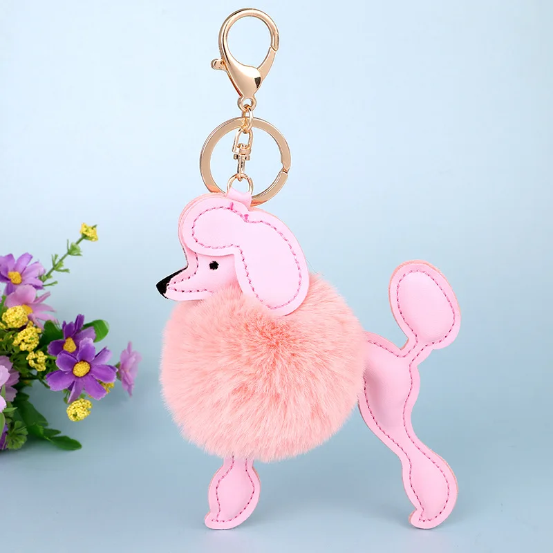 Charm Cute Poodle Dog Keychains Pompom Faux Rabbit Fur Ball Leather Animal Car Keyring Handbag Key Holder Gift Trinket Chaveiros
Charm Cute Poodle Dog Keychains Pompom Faux Rabbit Fur Ball Leather Animal Car Keyring Handbag Key Holder Gift Trinket Chaveiros