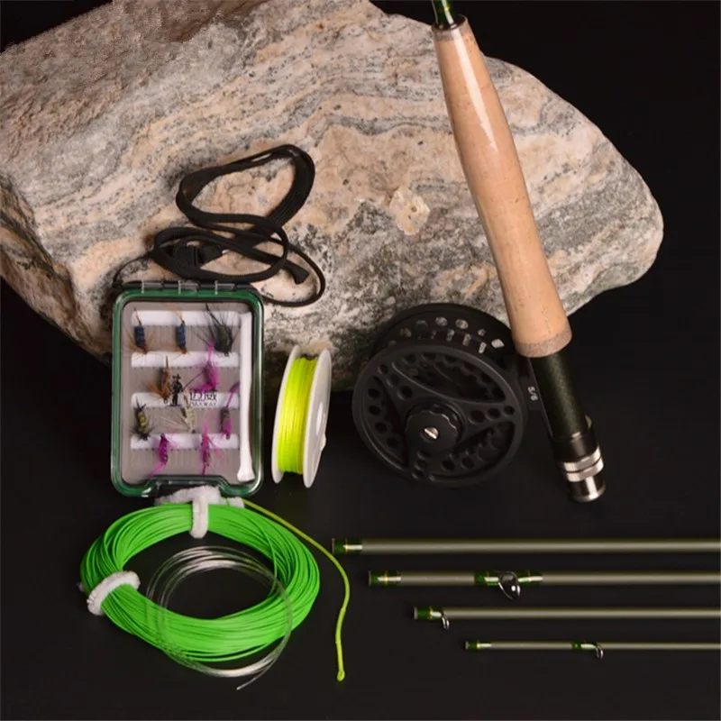 New Carbon Fly Fishing combo Set 2.7 m 5 section fly rod line wt 5/6 # fishing rod fishing supplies
New Carbon Fly Fishing combo Set 2.7 m 5 section fly rod line wt 5/6 # fishing rod fishing supplies