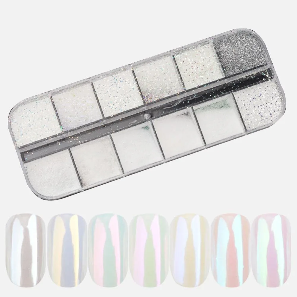 LEARNEVER 12 Grids/Box Nail Glitter Sequin Mixed Mirror Sugar Round DIY Flake Nail Art Decoration Nail Polish Poweder Suger Box
LEARNEVER 12 Grids/Box Nail Glitter Sequin Mixed Mirror Sugar Round DIY Flake Nail Art Decoration Nail Polish Poweder Suger Box
