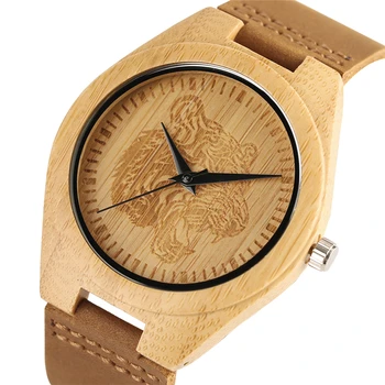 Carving Tiger Head Quartz Bamboo Watch for Men High Quality Fashion Genuine Leather Wristwatch Novel Unique Clock Gifts Male
Carving Tiger Head Quartz Bamboo Watch for Men High Quality Fashion Genuine Leather Wristwatch Novel Unique Clock Gifts Male