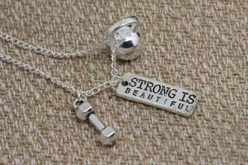12pcs/lot KETTLEBELL Necklace strong is beautiful Charm Exercise Charm Gym Pendant Weightlifting Crossfit Jewelry
12pcs/lot KETTLEBELL Necklace strong is beautiful Charm Exercise Charm Gym Pendant Weightlifting Crossfit Jewelry