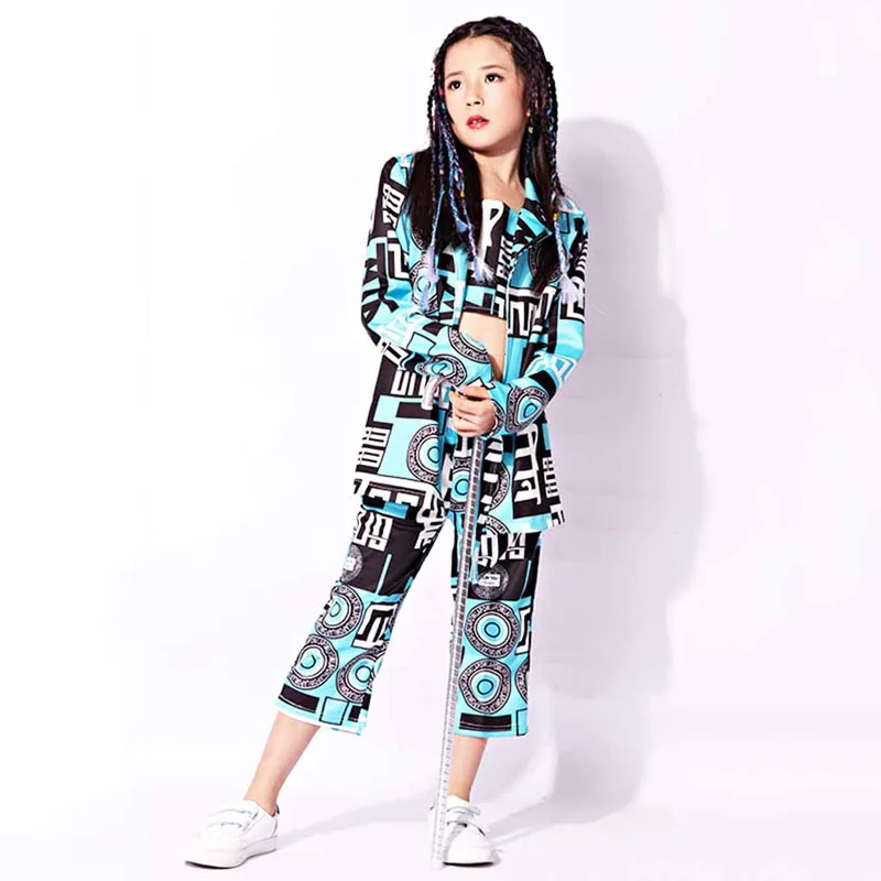 Girls Jazz Dance Costumes Kids Blue Fashion Hip Hop/Street Dance Clothes Children'S Day Catwalk Show Performance Outfit DQL328
Girls Jazz Dance Costumes Kids Blue Fashion Hip Hop/Street Dance Clothes Children'S Day Catwalk Show Performance Outfit DQL328