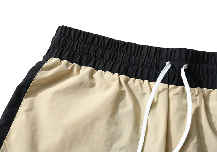 Aolamegs Shorts Men Harajuku Side Striped Bermuda Beach Knee-length Shorts Elastic Mens Sweatpants Casual Fashion Streetwear (22)