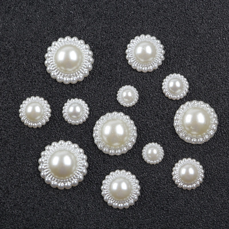 100pcs Flower Flat Back Half Round Beads Cabochon Imitation Pearl Plastic ABS Bead For DIY Fashion Jewelry Handmade Craft Making
100pcs Flower Flat Back Half Round Beads Cabochon Imitation Pearl Plastic ABS Bead For DIY Fashion Jewelry Handmade Craft Making