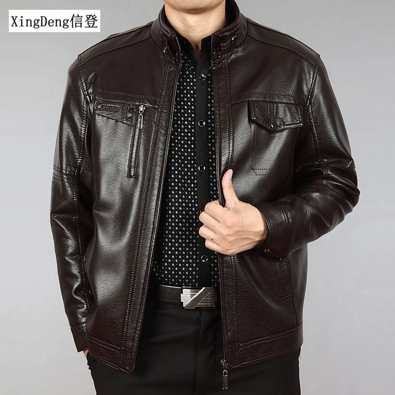 XingDeng PU Brand Leather Loose Casual Jackets Men warm Waterproof Zipper overcoats Business Winter Male top clothes plus 5XL
XingDeng PU Brand Leather Loose Casual Jackets Men warm Waterproof Zipper overcoats Business Winter Male top clothes plus 5XL