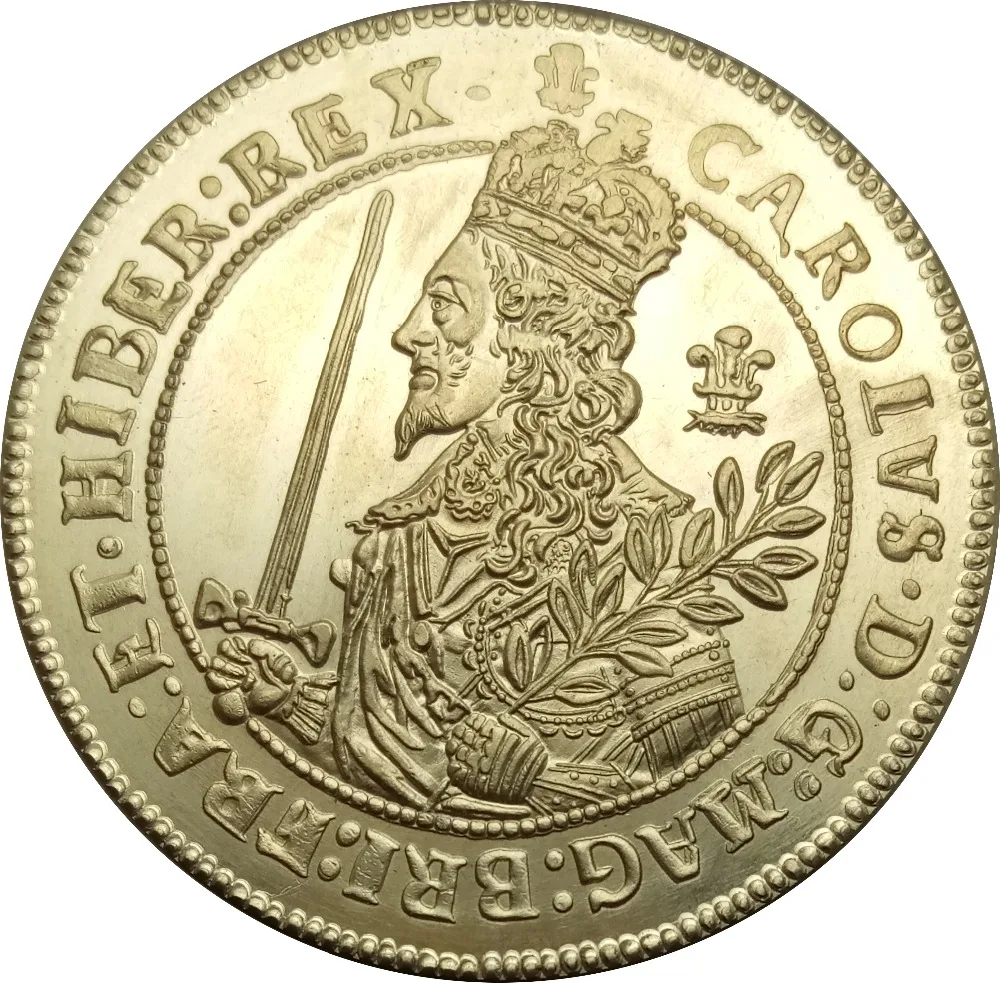Great Britain Triple Unite 1644 King Charles I of England Brass Meltal Copy Coins
Great Britain Triple Unite 1644 King Charles I of England Brass Meltal Copy Coins