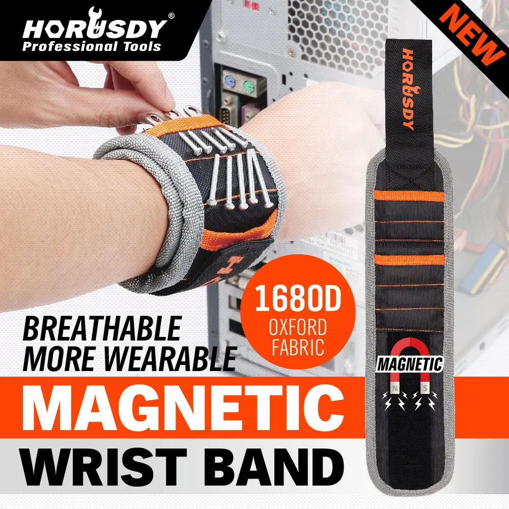 Magnetic Wristband Portable Tool Bag Polyester Pocket Wrist Support Tool Belt Screws Nails Drill Bits Holder Repair Tool
Magnetic Wristband Portable Tool Bag Polyester Pocket Wrist Support Tool Belt Screws Nails Drill Bits Holder Repair Tool