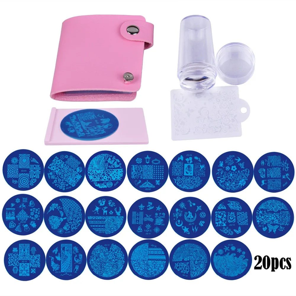 20Pcs Nail Art Stamp Plate Stamping Plates + clear stamper scraper set +Nail Plate Holder Plate Stand Tray with storage bag
20Pcs Nail Art Stamp Plate Stamping Plates + clear stamper scraper set +Nail Plate Holder Plate Stand Tray with storage bag