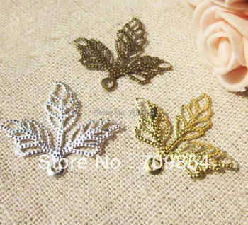 free shipping!!! 100pcs/lot antique bronze /white K /gold plated 25*23mm Maple Leaf filigree wrap connector jewelry findings
free shipping!!! 100pcs/lot antique bronze /white K /gold plated 25*23mm Maple Leaf filigree wrap connector jewelry findings