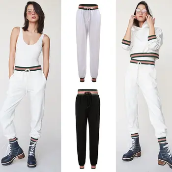 Women Elastic Drawstring Long Pencil Pants Fashion Ladies Stripes Loose Long Pencil Pant Sports Trousers
Women Elastic Drawstring Long Pencil Pants Fashion Ladies Stripes Loose Long Pencil Pant Sports Trousers