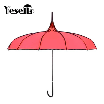 Yesello Red Tower Pagoda Shape Women Big Large long Handle Gothic Classical Tower Pagoda Rain Sunny Umbrella
Yesello Red Tower Pagoda Shape Women Big Large long Handle Gothic Classical Tower Pagoda Rain Sunny Umbrella
