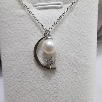 HRina Romantic S925 Sterling Sliver Moon & Zircon Star Pendants Natural White Color Freshwater Pearl Pendant Necklaces For Women
HRina Romantic S925 Sterling Sliver Moon & Zircon Star Pendants Natural White Color Freshwater Pearl Pendant Necklaces For Women