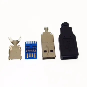 100set 4 in 1 USB 3.0 socket connector A/M male plug with plastic shell
100set 4 in 1 USB 3.0 socket connector A/M male plug with plastic shell