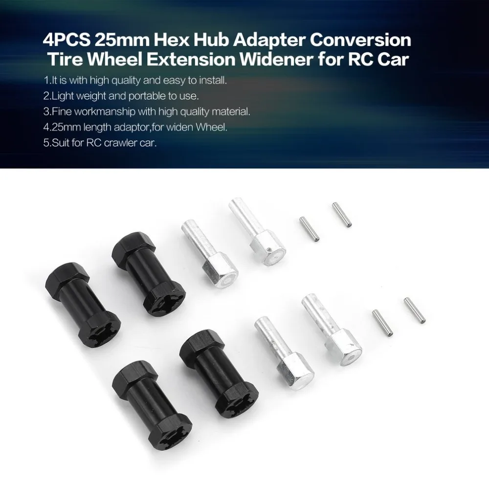RC Crawler 1/10 Aluminum Alloy 25mm Wheel Hub Hex Drive Adaptor Adapter 15MM Extension Adaptor For RC SCX10 WRAITH 90046
RC Crawler 1/10 Aluminum Alloy 25mm Wheel Hub Hex Drive Adaptor Adapter 15MM Extension Adaptor For RC SCX10 WRAITH 90046
