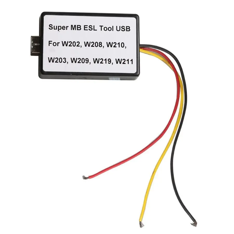 Super MB ESL Tool USB for W202 W208 W210 W203 W209 W219 W211 Electronic Steering Lock Device
Super MB ESL Tool USB for W202 W208 W210 W203 W209 W219 W211 Electronic Steering Lock Device