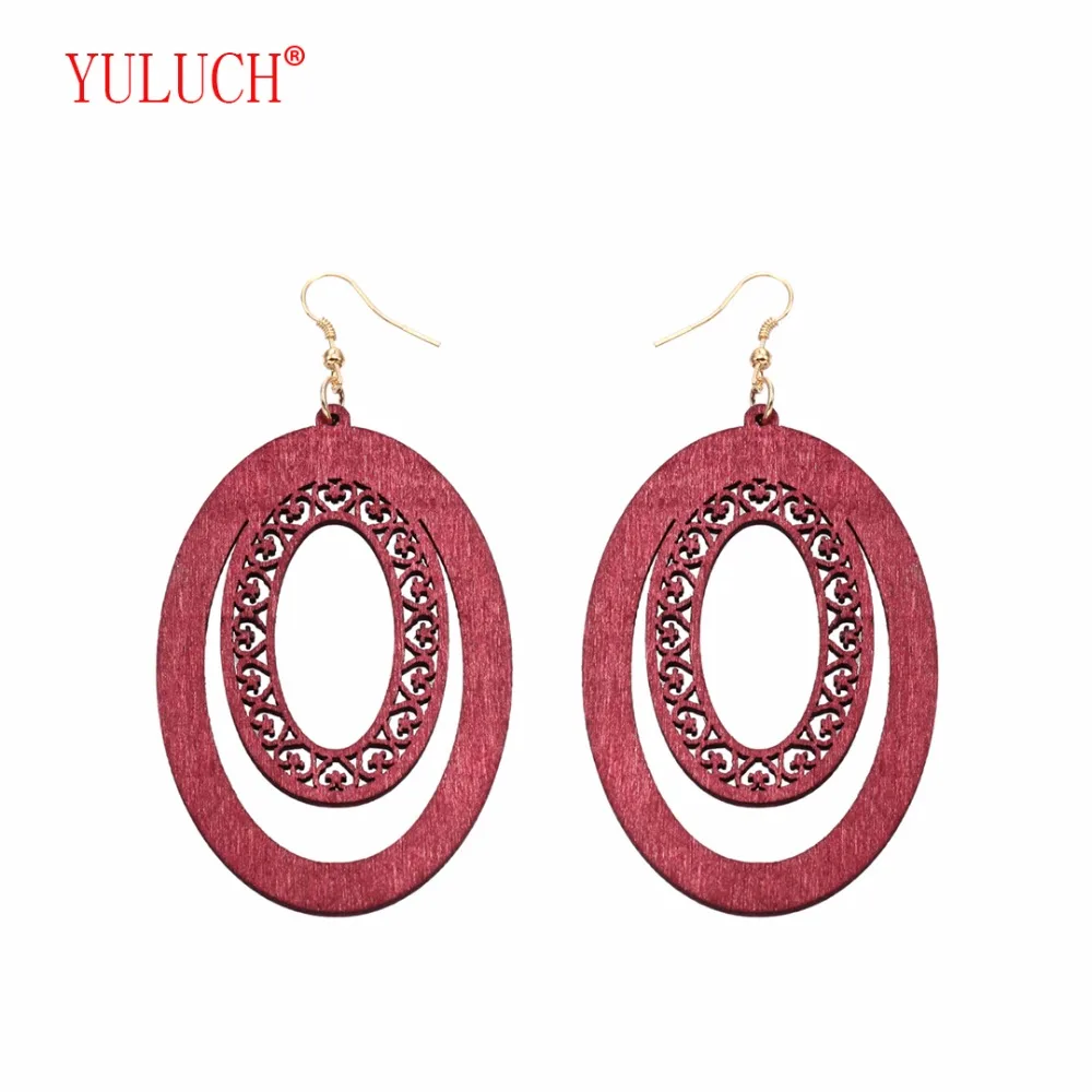 YULUCH Retro pop national style wooden hollow new design more heart-shaped inner oval personality woman earring jewelry gift
YULUCH Retro pop national style wooden hollow new design more heart-shaped inner oval personality woman earring jewelry gift