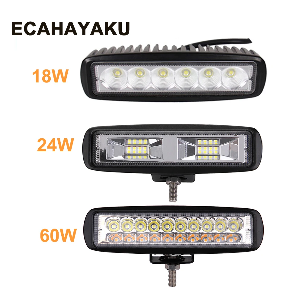 6 inch 18W 24W 60W LED Work Light bar Spot Flood Beam Spotlight For Jeep Motorcycle Off road 4x4 ATV SUV Fog driving Light Truck
6 inch 18W 24W 60W LED Work Light bar Spot Flood Beam Spotlight For Jeep Motorcycle Off road 4x4 ATV SUV Fog driving Light Truck