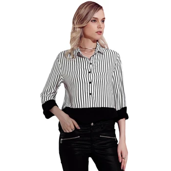 Fashion Asymmetric Patchwork Striped Shirt for Women Cute Ladies Vertical Stripe Long Sleeve High Low Blouse Shirts Plus Size
Fashion Asymmetric Patchwork Striped Shirt for Women Cute Ladies Vertical Stripe Long Sleeve High Low Blouse Shirts Plus Size