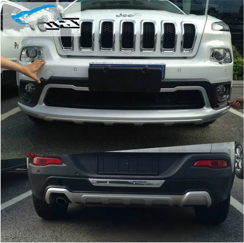 Fit For Jeep Cherokee 2014-2017 Front+ Rear Bumper Diffuser Bumpers Lip Protector Guard skid plate ABS Chrome finish 2PES
Fit For Jeep Cherokee 2014-2017 Front+ Rear Bumper Diffuser Bumpers Lip Protector Guard skid plate ABS Chrome finish 2PES