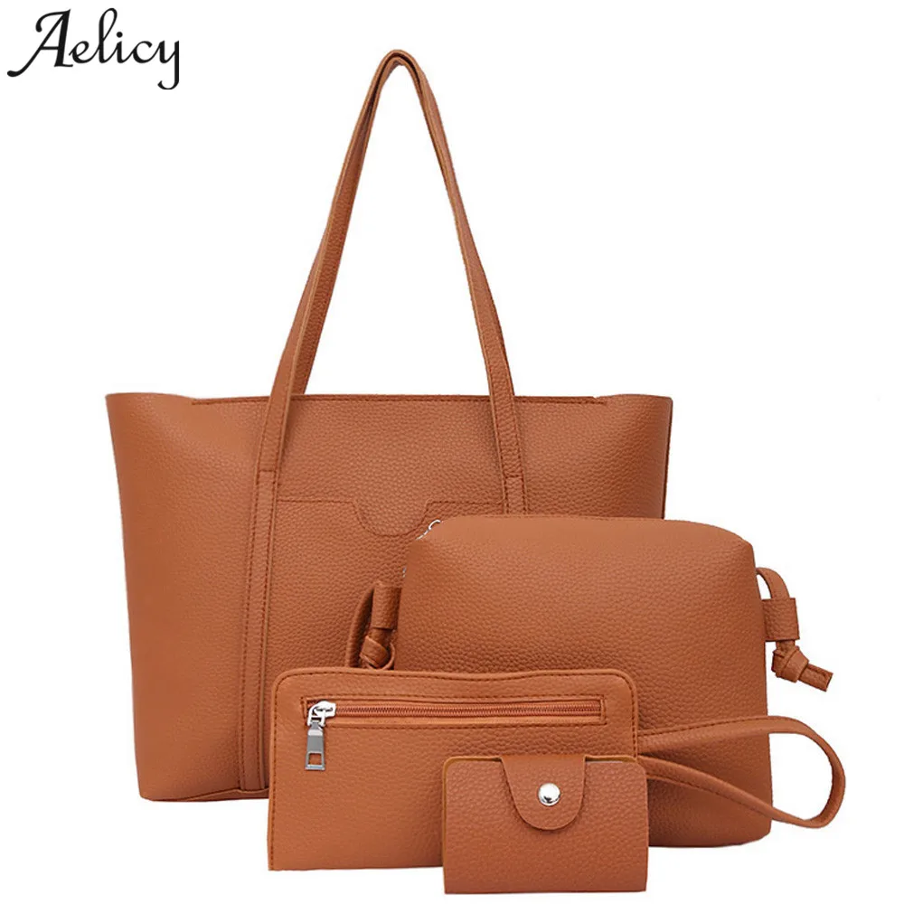 Aelicy Girl Shoulder Bags @@ Four Set leather Women Handbag+ crossbody Bags+clutch bag+card bag bolsa feminina drop ship 2019
Aelicy Girl Shoulder Bags @@ Four Set leather Women Handbag+ crossbody Bags+clutch bag+card bag bolsa feminina drop ship 2019