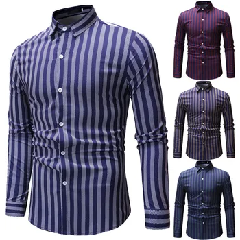 KLV 2019 TOP Mens Spring Fashion Printed Casual Long Sleeve Slim Shirts Tops Blouse stripe 12.18
KLV 2019 TOP Mens Spring Fashion Printed Casual Long Sleeve Slim Shirts Tops Blouse stripe 12.18
