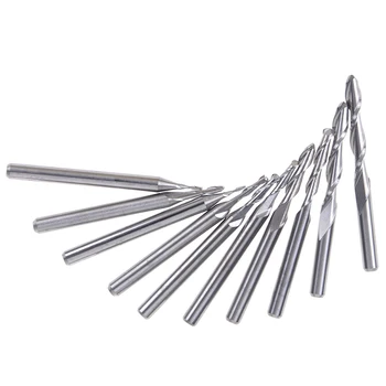 10pcs End Milling Cutter Set Shank Carbide Ball Nose 1mm-3.175mm 2 Flutes 1/8 Inch CNC Cutting Tool End Mills For Wood Working
10pcs End Milling Cutter Set Shank Carbide Ball Nose 1mm-3.175mm 2 Flutes 1/8 Inch CNC Cutting Tool End Mills For Wood Working