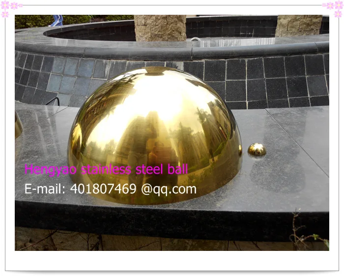 80 mm diameter, 201 stainless steel gold hemisphere, hollow hemisphere, metope adornment,plating titanium
80 mm diameter, 201 stainless steel gold hemisphere, hollow hemisphere, metope adornment,plating titanium