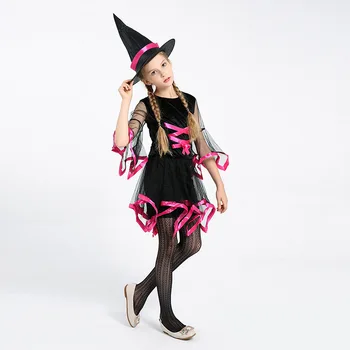 Girls Witch Costumes Role Play Children's Day Girl Dresses and Hats Cosplay Girls Witch Dresses Halloween Party Clothing
Girls Witch Costumes Role Play Children's Day Girl Dresses and Hats Cosplay Girls Witch Dresses Halloween Party Clothing