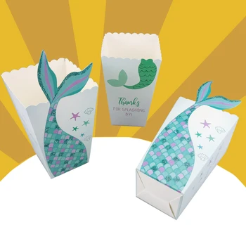 Mermaid Popcorn Box Blue Creative Food Carton Green Packing Box Original Children Snack Bag Environmental Tableware Take-out Box
Mermaid Popcorn Box Blue Creative Food Carton Green Packing Box Original Children Snack Bag Environmental Tableware Take-out Box
