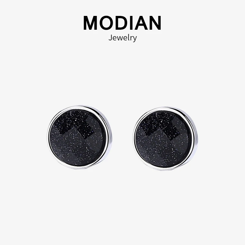 Modian New Arrival 100% 925 Sterling Silver Black Opal Sparkling Stud Earrings For Women Valentine's Day Silver Jewelry
Modian New Arrival 100% 925 Sterling Silver Black Opal Sparkling Stud Earrings For Women Valentine's Day Silver Jewelry