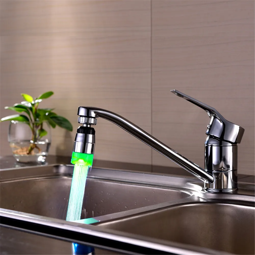 LED faucet temperature sensor kitchen LED Light Water Rotatefaucets Tap Heads Luminous Stream Intelligent Nozzle Seven color
LED faucet temperature sensor kitchen LED Light Water Rotatefaucets Tap Heads Luminous Stream Intelligent Nozzle Seven color