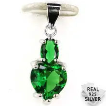 Guaranteed Real 925 Solid Sterling Silver 2.0g Elegant Green Emerald SheCrown Woman's Present Pendant 22x8mm 
Guaranteed Real 925 Solid Sterling Silver 2.0g Elegant Green Emerald SheCrown Woman's Present Pendant 22x8mm