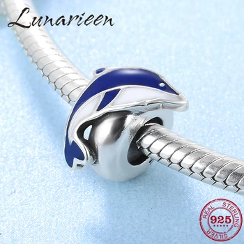 925 Sterling Silver Blue white Enamel Jumping dolphin Spacer Stopper Beads Fit Original Pandora Charm Bracelet Jewelry making
925 Sterling Silver Blue white Enamel Jumping dolphin Spacer Stopper Beads Fit Original Pandora Charm Bracelet Jewelry making