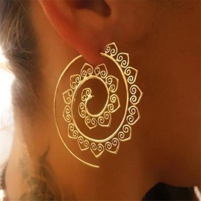 Gold SilverSpiral Round Vortex Dangel Earrings Exaggerated Whirlpool Gear Earrings For Women Statement Earrings Jewelry HSE0002
Gold SilverSpiral Round Vortex Dangel Earrings Exaggerated Whirlpool Gear Earrings For Women Statement Earrings Jewelry HSE0002