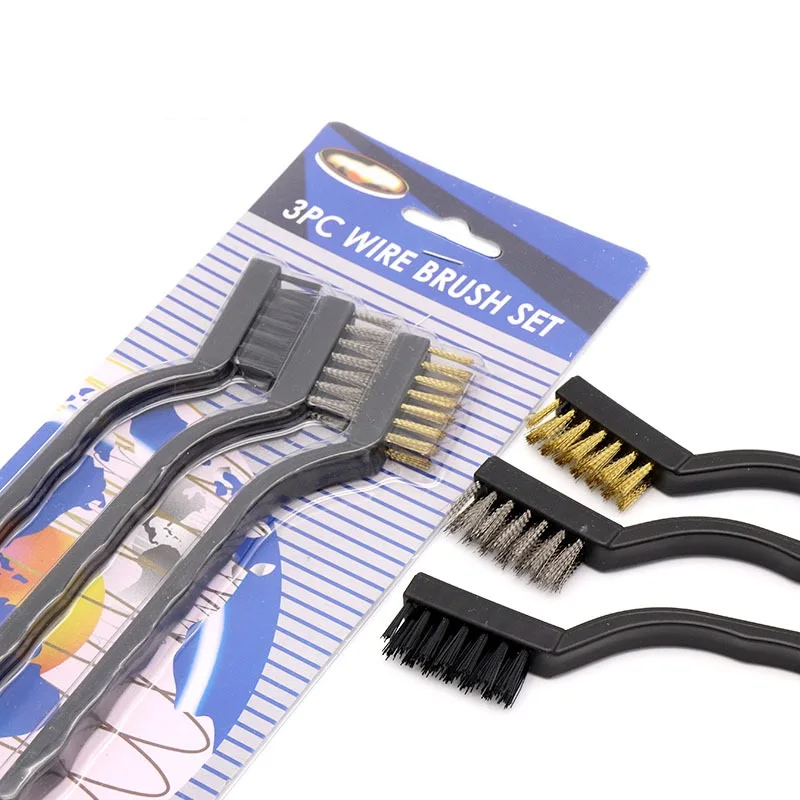 New 3pcs/set Mini Wire Brush Stainless Steel Brass Nylon toothbrush for Derusting Cleaning Polishing Detail Metal 170mm
New 3pcs/set Mini Wire Brush Stainless Steel Brass Nylon toothbrush for Derusting Cleaning Polishing Detail Metal 170mm