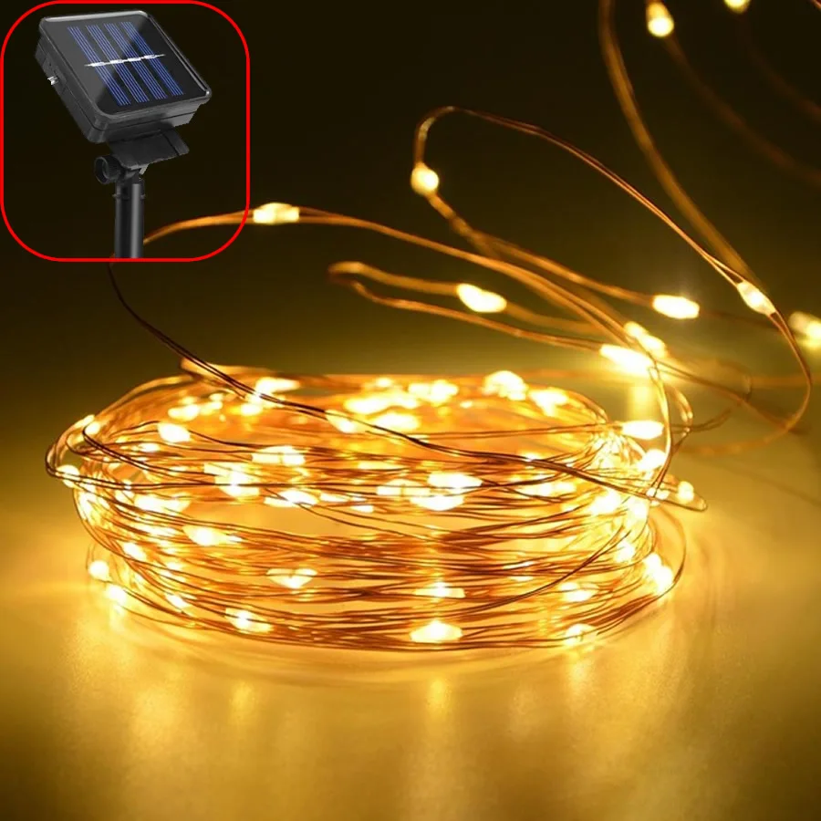 Solar Powered String Lights 50LED 100 led 200 led lamp Copper Wire Outdoor Fairy Light for Christmas Garden Holiday Decorations
Solar Powered String Lights 50LED 100 led 200 led lamp Copper Wire Outdoor Fairy Light for Christmas Garden Holiday Decorations