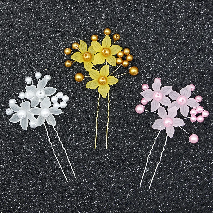 Pink Hair Pins White Pearl Flower Wedding Hair Accessories Gold Cheap Bridal Hairpiece Elegant Hair Jewelry 2019
Pink Hair Pins White Pearl Flower Wedding Hair Accessories Gold Cheap Bridal Hairpiece Elegant Hair Jewelry 2019