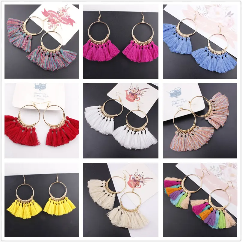 Heat Tassel Earrings For Women Ethnic Big Drop Earrings Bohemia Fashion Jewelry Trendy Cotton Rope Fringe Long Dangle 17 Colors
Heat Tassel Earrings For Women Ethnic Big Drop Earrings Bohemia Fashion Jewelry Trendy Cotton Rope Fringe Long Dangle 17 Colors