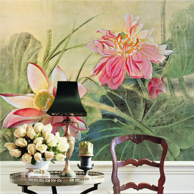 Vintage Lotus painting Photo wallpaper 3D Flower Wall Mural Custom oil painting Wallpaper Room Decor Bedroom waterproof Mural
Vintage Lotus painting Photo wallpaper 3D Flower Wall Mural Custom oil painting Wallpaper Room Decor Bedroom waterproof Mural