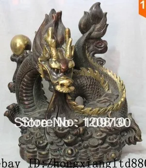 0043 14" China Lucky Fengshui Bronze Chinese Zodiac Year Money Wealth Dragon Statue
0043 14" China Lucky Fengshui Bronze Chinese Zodiac Year Money Wealth Dragon Statue