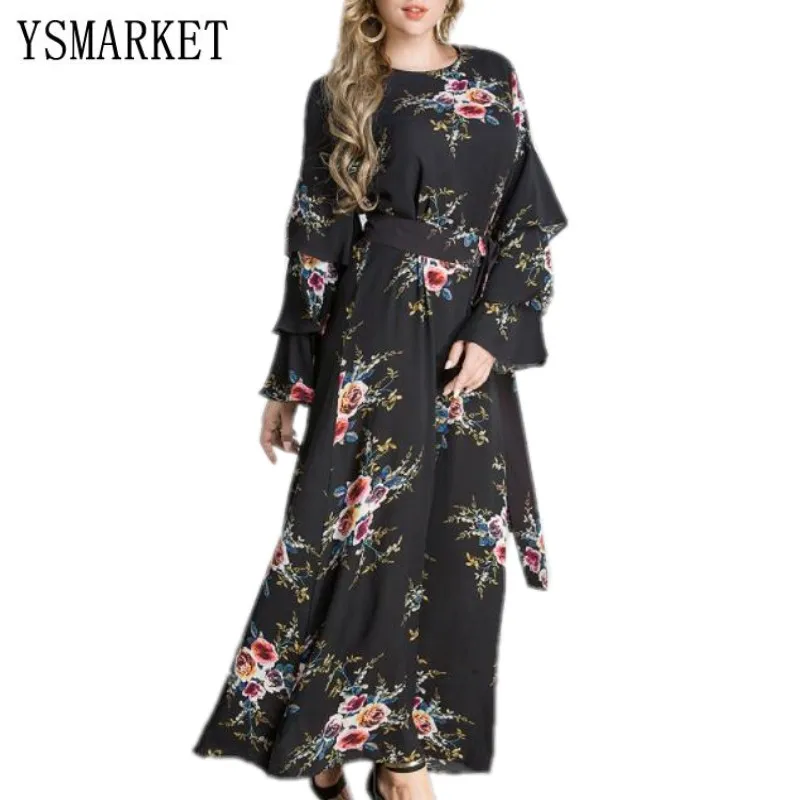 M-7XL Plus Size Ladies Modest Fashion Dresses For Women Abaya Floral Long Sleeve Maxi Muslim Dress Print Clothing Autumn H9071
M-7XL Plus Size Ladies Modest Fashion Dresses For Women Abaya Floral Long Sleeve Maxi Muslim Dress Print Clothing Autumn H9071
