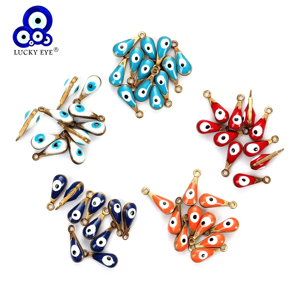 Lucky Eye 20pcs/lot Evil Eye Beads Charms Bracelet & Bangle Jewelry Accessories Colorful Water Drop Pendant For Necklace EY4996
Lucky Eye 20pcs/lot Evil Eye Beads Charms Bracelet & Bangle Jewelry Accessories Colorful Water Drop Pendant For Necklace EY4996