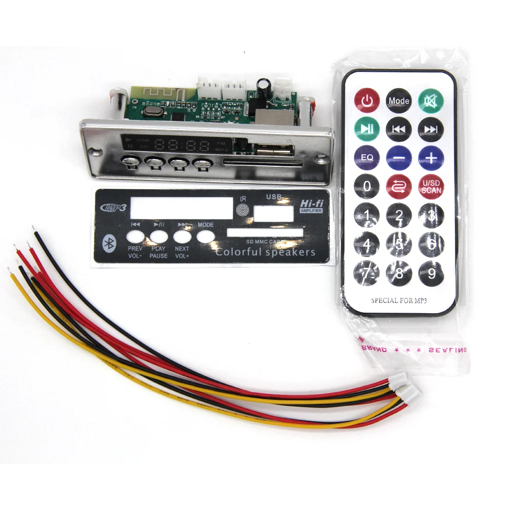 Car USB Bluetooth Hands-free MP3 Player Integrated MP3 Decoder Board Module with Remote Control USB FM Aux Radio
Car USB Bluetooth Hands-free MP3 Player Integrated MP3 Decoder Board Module with Remote Control USB FM Aux Radio