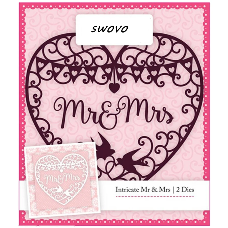 Swovo Heart Mr&Mrs Metal Cutting Dies Stencils For DIY Scrapbooking Paper Card Decorative Craft Embossing Die Cuts New 2019
Swovo Heart Mr&Mrs Metal Cutting Dies Stencils For DIY Scrapbooking Paper Card Decorative Craft Embossing Die Cuts New 2019